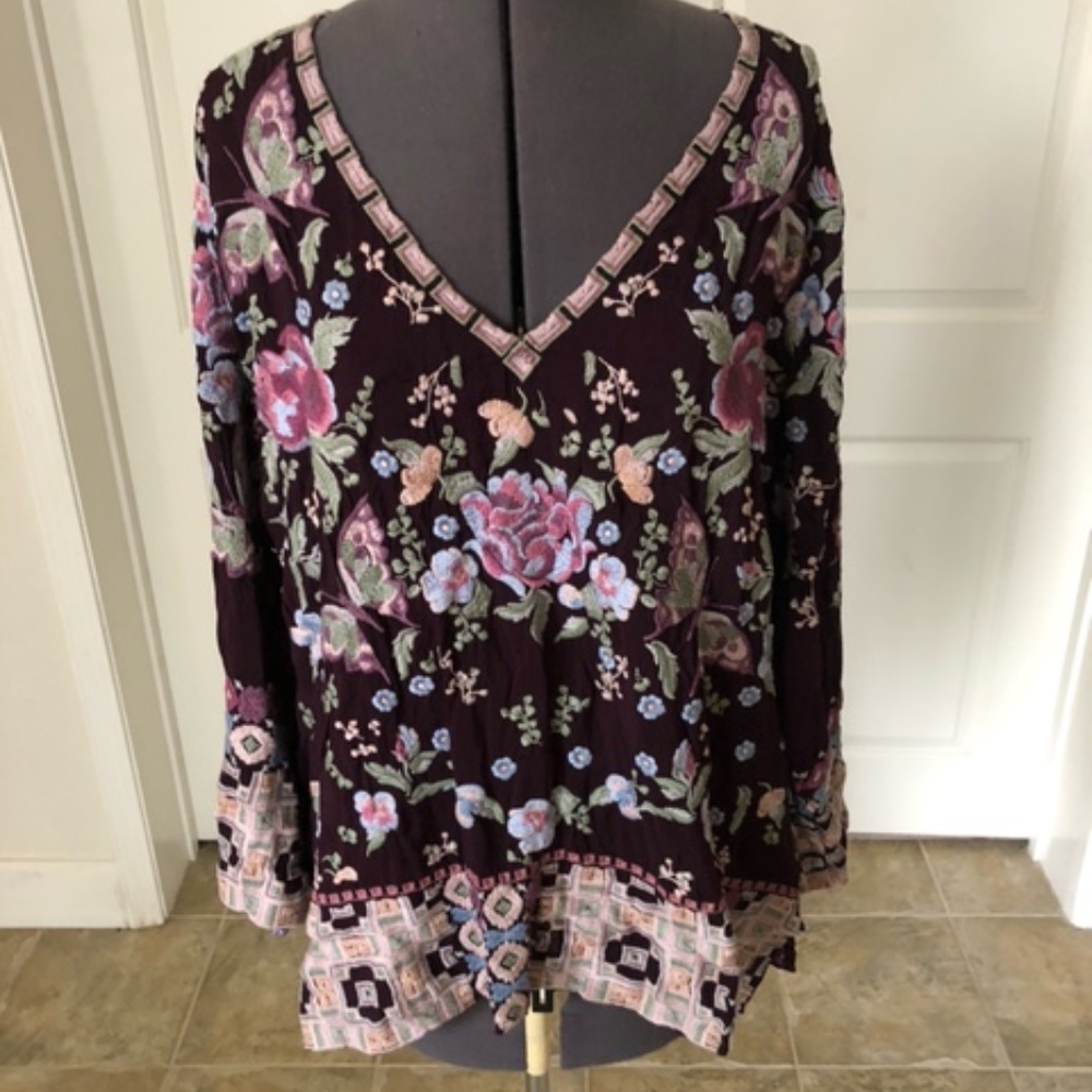Johnny Was Floral Blouse